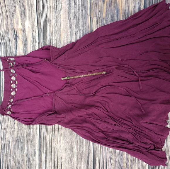 Kimchi Blue Maroon Romper - Picture 2 of 3